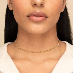 Mejuri Layered Spheres Gold Choker Necklace